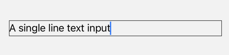 TextInput component on iOS.